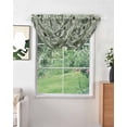 thumbnail image 2 of Waterfall Valances for Windows, Green Tropical Leaves Kitchen Sheer Valance Curtains, Summer Palm Trees Botanical Rod Pocket Elegant Swag Valances for Living Room Bedroom, 47.2"x38.5", 1 Panel, 2 of 8