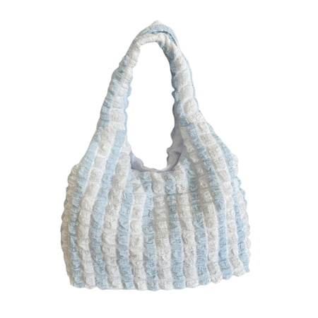 Ruyang Bubble Quilted Tote Bag for Women Large Capacity Cloud Shoulder Purse Casual Puffy Woven Handbag for Work Shopping