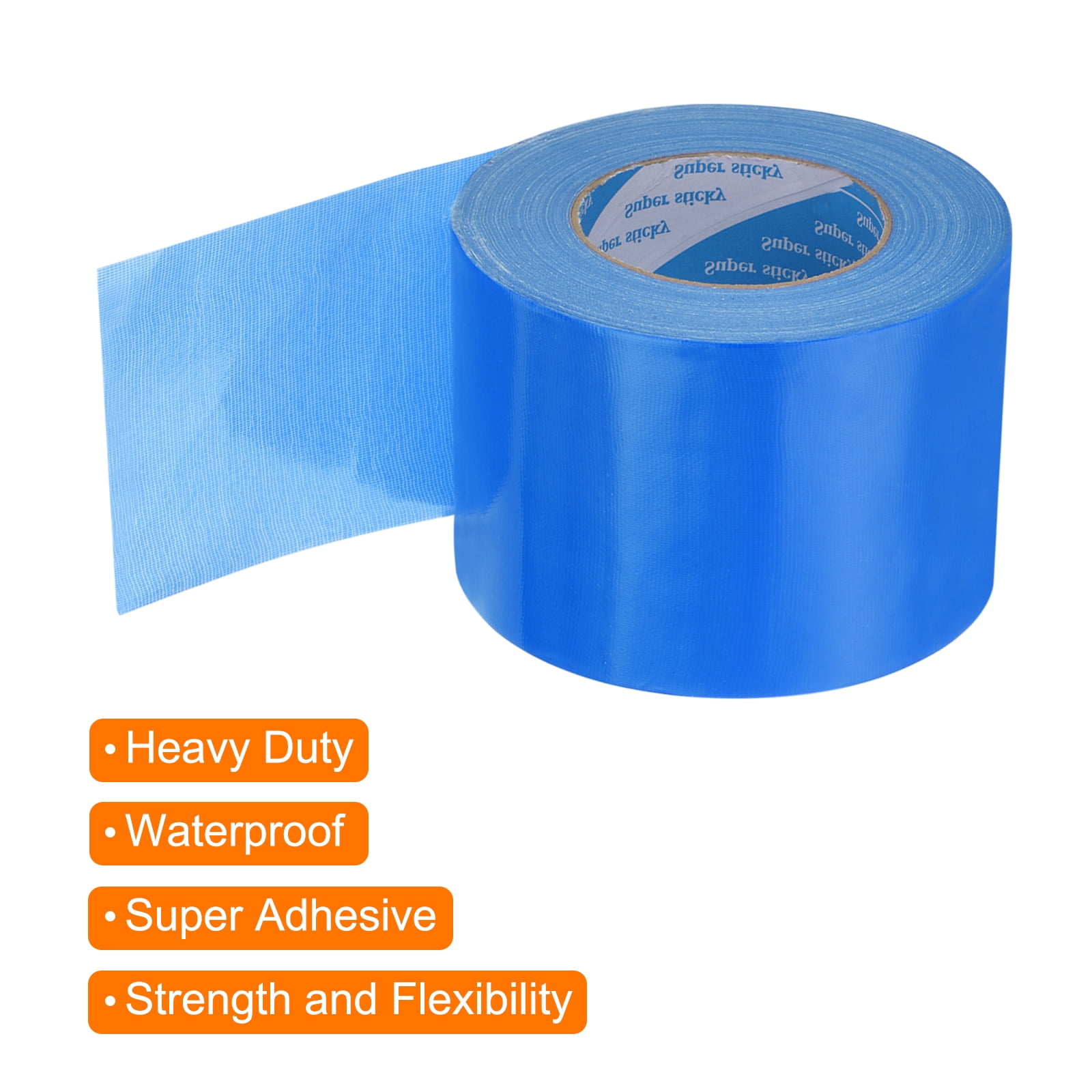Heavy Duty Duct Tape, 4 Inch x 55 Yard Waterproof Flexible Hand Tear Strong Adhesive Duct Tapes, Blue
