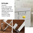 thumbnail image 3 of 2Pcs 5 Hooks Clothes Storage Over Door Hanger Towel Hanging Rack No-Punching, 3 of 10