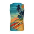 thumbnail image 5 of Camiseta sin mangas de cuello redondo para hombre, ropa deportiva para el hogar, pijamas, camiseta de color liso, blusa deportiva de poliéster para hombre, 5 of 5