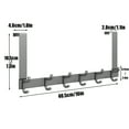 thumbnail image 4 of LAMIRO Over The Door Hooks,Heavy-Duty Door Hanger Hook with 6 Dual Hooks,Coat Hanger Sturdy Over The Door Hanger Hook for Hanging Coat,Towel,Bag,Robe,Hat (Dark Gray), 4 of 7