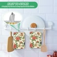 thumbnail image 4 of Yayeee Pot Holders Kitchen Heat Resistant with Pocket 7"x9.8" Cotton Oven Cooking Hot Pads, Retro Christmas Holly, 4 of 7