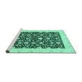 thumbnail image 2 of Ahgly Company Machine Washable Indoor Rectangle Oriental Turquoise Blue Traditional Area Rugs, 8' x 12', 2 of 4