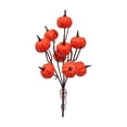 thumbnail image 2 of Lilixerw Halloween Pumpkin Pick Stem Decoration, Multi‑Head Artificial Pumpkin Spray In Solid Bright Orange Tone, for Vase, Centerpiece and Floral Arrangement, 13.38x7.87 inch, 2 of 7