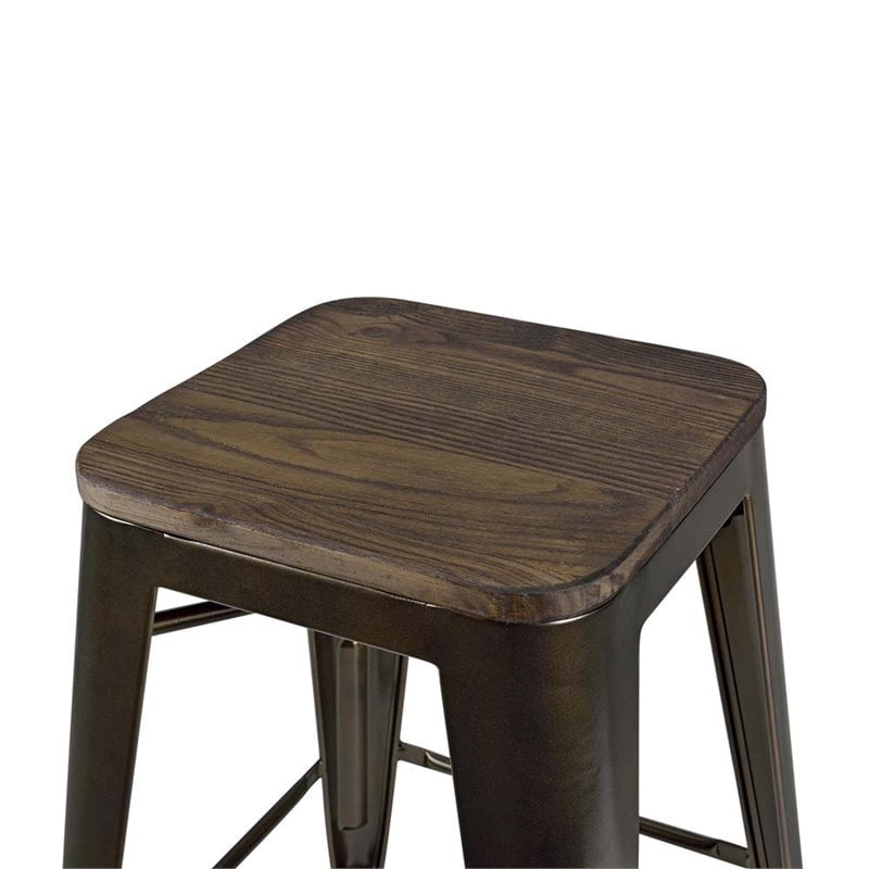 dhp fusion metal backless counter stool