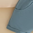thumbnail image 4 of Toddler Baby Boy Summer Clothes 6 12 18 24 Months 2T 3T Short Sleeve Embroidery T Shirt Tops and Elastic Waist Shorts Set, 4 of 7