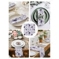 thumbnail image 3 of Purple Flowers Cloth Napkins Set of 6 Reusable Dinner Napkins, Watercolor Farmhouse Botanical Floral Leaf Cocktail Napkin Washable Table Napkins for Wedding/Holiday Party/Baby Shower 20"x20", 3 of 7