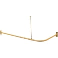 thumbnail image 3 of L Shaped Shower Curtain Rod, Bathroom Bathtub Corner Shower Curtain Rod with Ceiling Support (SATIN GOLD/BRASS), 3 of 14