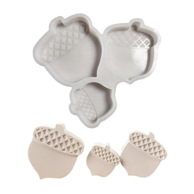 Home Decoration Mold Silicone Ornament Making Mould Chestnut Shaped Gypsum Adorment Mould Jewelry Crafting Tool