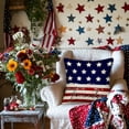 thumbnail image 5 of Clearance Under $5 Boovnll 4th of July Pillow Covers 18x18 - Red White Blue Stars Stripe Throw Pillow Covers, Linen Patriotic Pillow Covers for Memorial Day Home Sofa Decor, 4th of July Decorations, 5 of 6