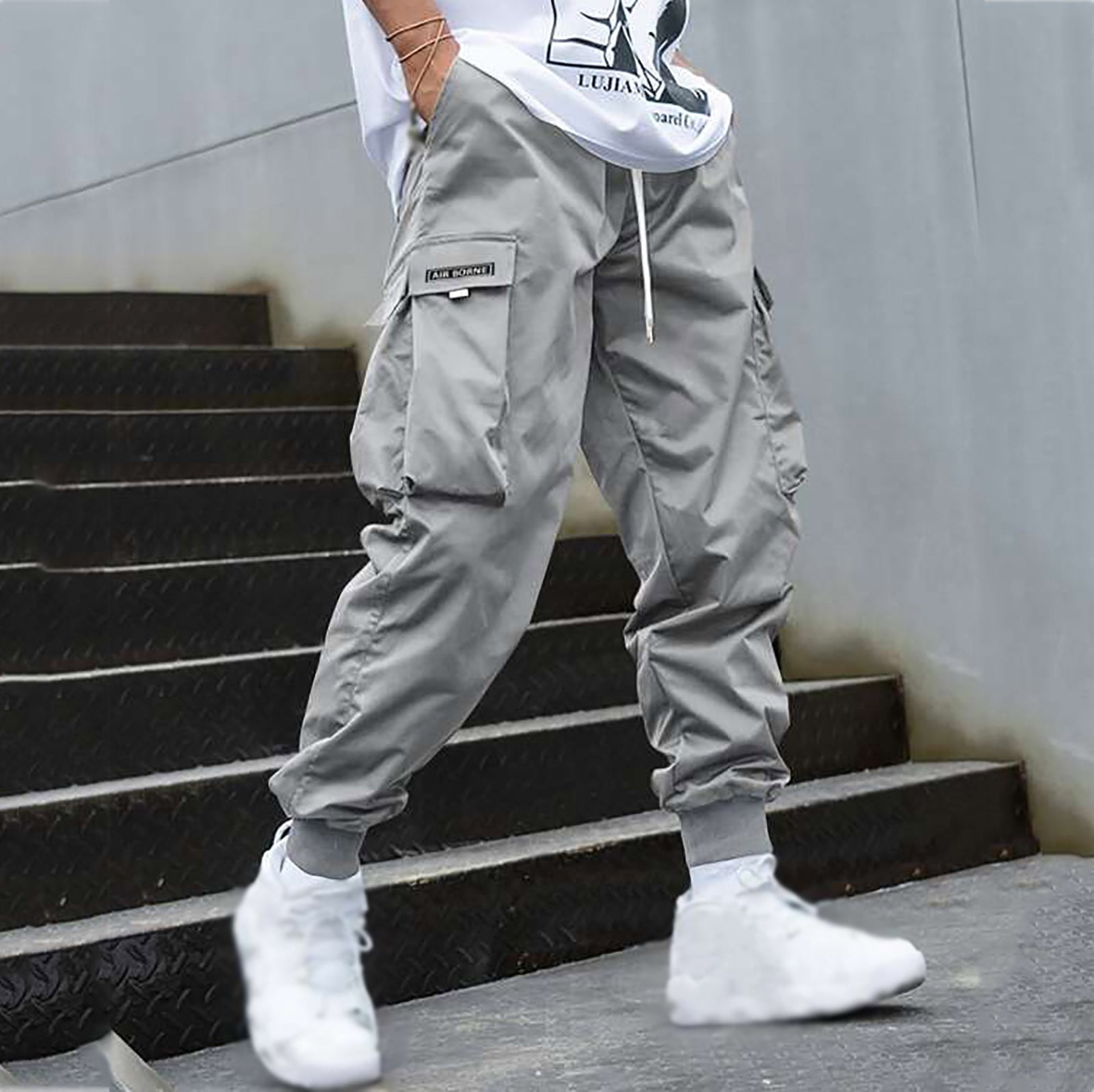 Japanese Fashion Streetwear Cargo Pants Men Harajuku Joggers