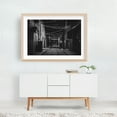 thumbnail image 5 of Chapel Street String Lights B&W - Baltimore Maryland Photography Oak Framed Wall Art Print 12 x 18 inches, 5 of 6
