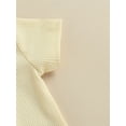 thumbnail image 6 of Franhais Baby Boy Girl Summer Jumpsuit Short Sleeve Round Neck Solid Color Ribbed Romper, 6 of 9