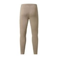thumbnail image 4 of Qgtaibl Men's Fleece Lined Leggings Soft Comfy Thermal Underwear Bottoms Winter Warm Long Pants (Khaki XXXL), 4 of 5
