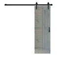 thumbnail image 2 of L Series 30in. X 84in. French Gray Finished DIY Knotty Pine Wood Sliding Barn Door With Hardware Kit, 2 of 5