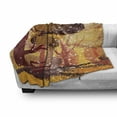 thumbnail image 3 of Nature Soft Flannel Fleece Throw Blanket, Digital Illustration of Abstract Scene Trees and Bench with Winter Snowfall, Cozy Plush for Indoor and Outdoor Use, 70" x 90", Multicolor, by Ambesonne, 3 of 6