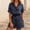 Navy women's polka dot two piece set a1, variant on Women's Polka Dot 2 Piece Set Collared Short Sleeve Shirt Elastic Waisted Shorts Matching Lounge Sets for Summer Cruise Boho Casual Airport Travel Outfit Clothes, Red S