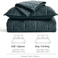 thumbnail image 7 of EVERGRACE 3 Pieces Luxurious Velvet King Quilts, Ultra Soft Lightweight Velvet Comforter Set, Matelasse Oversized Bedspread Coverlet for All Season with 2 Shams, Forest Green, 108''x96'', 7 of 7