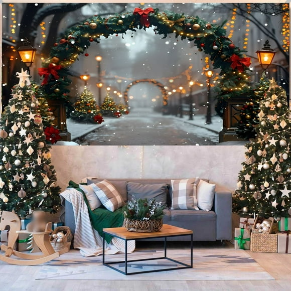 Christmas Pattern Outdoor Garage Door Banner Large Christmas Decoration Door Cover Decoration Outdoor Pennant Lights Flag Tape Putting Flags Replacements Canadian Flag for Car Hood 48 Star Flag 3x5