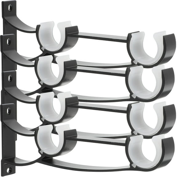 LOLIPPYY 6 Brackets Heavy Duty Curtain Rod Bracket Double Rod Support for Interior Design