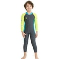 thumbnail image 1 of Maillot de Bain pour Enfants à Manches Longues Combinaison de Plongée une Pièce Protection Uv, Taille S, 1 of 5