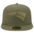 thumbnail image 2 of Men's New Era  Olive New England Patriots Color Pack A-Frame 59FIFTY Fitted Hat, 2 of 5
