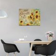 thumbnail image 3 of Farm Sunflower Daisy Bathroom Decor Wall Art Rustic Farmhouse Floral Butterfly Just Breathe Pictures Wall Decor Canvas Painting Prints Artwork Home Decorations Framed for Bedroom Kitchen 16"x12", 3 of 6