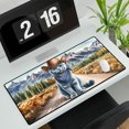 thumbnail image 3 of Welcome Fall Western Cowboy Scottish Fold Enjoys Majestic Autumn Desk Mat Full Keyboard Mouse Pad Cat Lover Kitten Owner Gifts Large Mousepad - 01007, 3 of 5