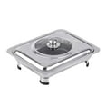 thumbnail image 1 of Calentador de platos con tapa y patas desmontables. Bandeja para buffet, ideal para eventos, banquetes, hoteles, cumpleaños y fiestas., 1 of 9
