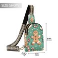 thumbnail image 2 of FORMRS Womens Crossbody Sling Bag Travel Daypack Shoulder Chest Backpack, Christmas Gingerbread, 2 of 7