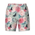 thumbnail image 4 of Lsque Mens Swim Trunks Roses and Butterflies Pattern - Bathing Suit Compression Liner - Beach Swim Shorts Swimwear - (S-3XL) - Stretch Quick Dry -X-Large, 4 of 9