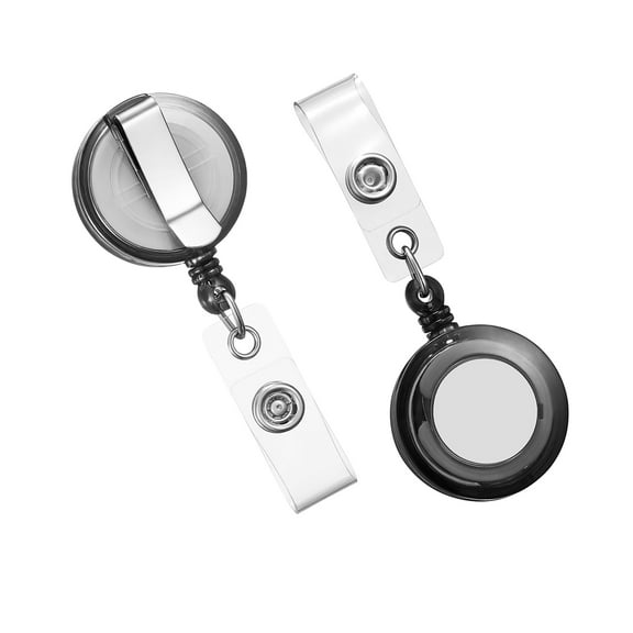 Staples Badge Reels 33" Retractable Cord Length Vinyl/Metal Assorted Colors 5/Pack (36682/3747217)