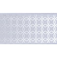 thumbnail image 3 of Gwen Studios 2.5" White Satin Wired Edge Ribbon with Silver Metallic Trellis, 3 Yards, 3 of 8