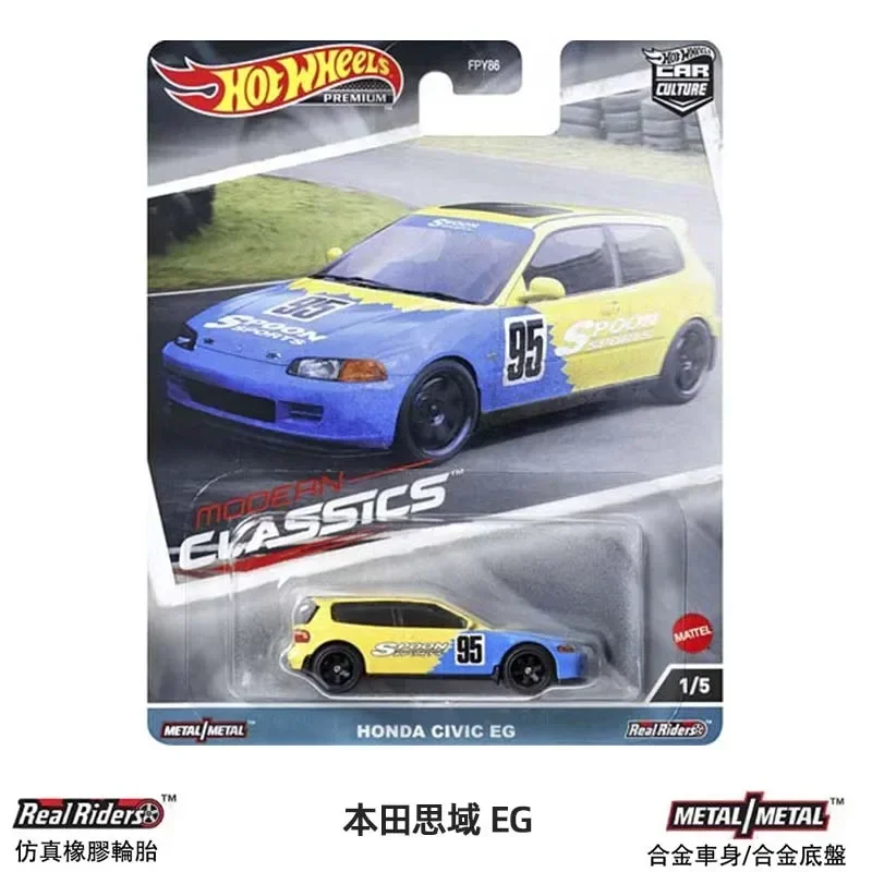 Wuguangyang Original Hot Wheels Premium Car Culture Honda Civic Eg Modern Classic Kids Toy For Boy 1 64 Diecast Model Vehicle Collector Gift Other Fpy
