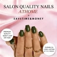 thumbnail image 4 of Uñas postizas JOYVVEW cortas cuadradas color verde esmeralda, 30 piezas, 4 of 7