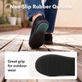 thumbnail image 6 of HomeTop Men's Classic Moccasin Slippers, All Season & Winter Warm Coral Fleece Lined Memory Foam Indoor Outdoor House Shoes, 6 of 7