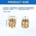 thumbnail image 2 of 26 Pcs Threaded Inserts, M5 Brass Heat Set Insert for 3D Printing, M5x7x6.5mm, 2 of 6