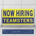 thumbnail image 3 of Now Hiring Teamsters 13 oz Heavy Duty Vinyl Banner Truck Driver Jobs Available CDL Drivers Help Wanted Sign for Business Indoor/Outdoor Single-Sided with Metal Grommets (4x6 ft, Ye & Bl), 3 of 6
