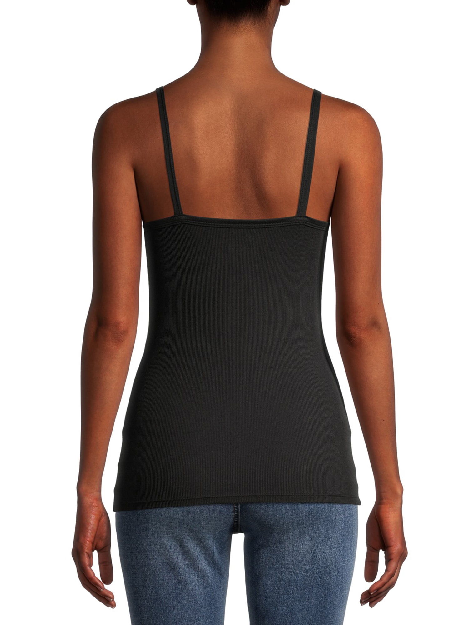 No Boundaries Ribbed Cami Top, 5-Pack, Women's XXS-XXL