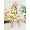thumbnail image 3 of Vestido Renotemy, vestido de verano con gorro y girasoles amarillos para niña, 3 of 6