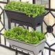 thumbnail image 5 of Advancent Cesta de flores rectangular de ABS, macetero colgante resistente y duradero para balcón, planta de jardinero al aire libre Jardín y Patio gris oscuro, 5 of 6