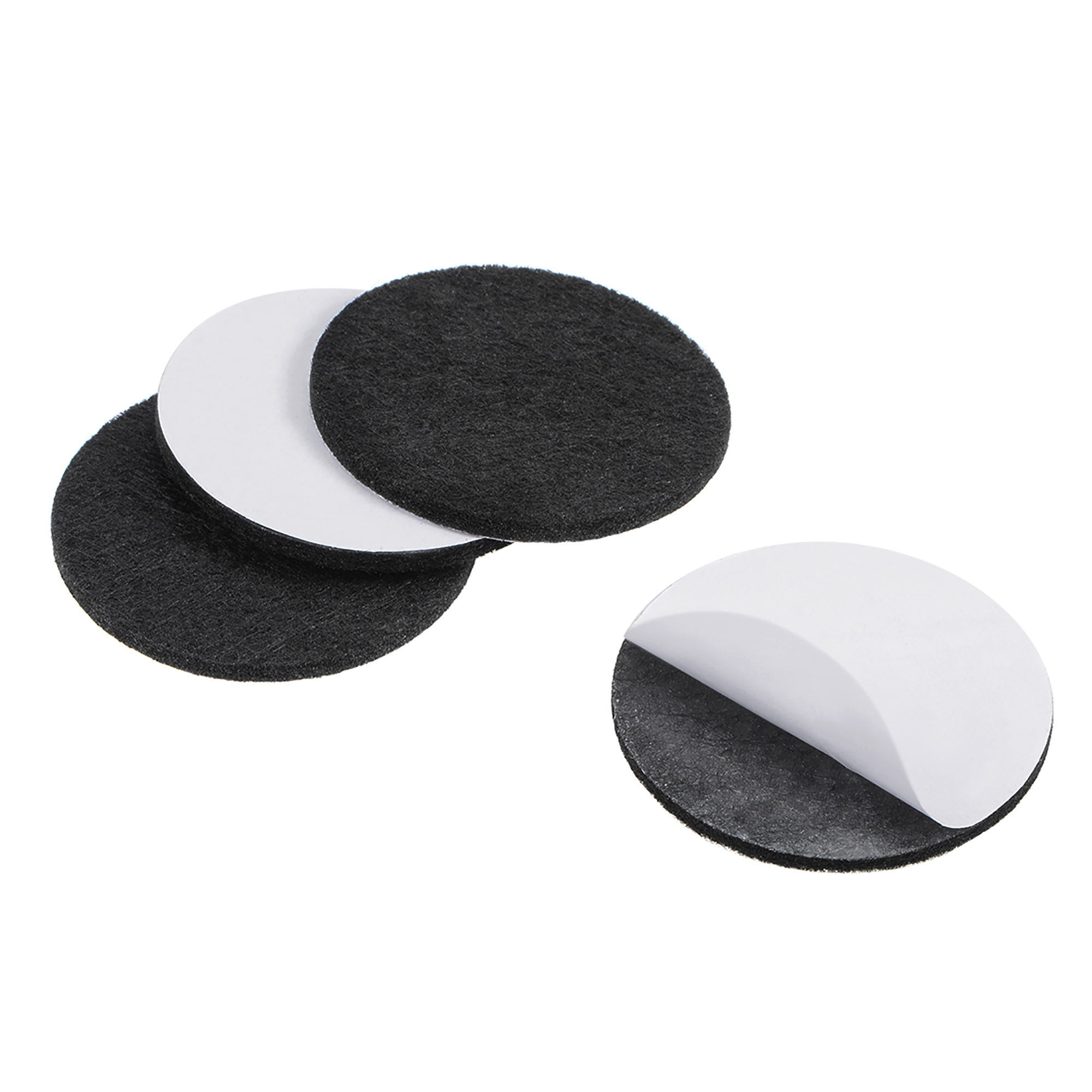 Furniture Pads, Adhesive Felt Pads 50mm Diameter 3mm Thick Round Black