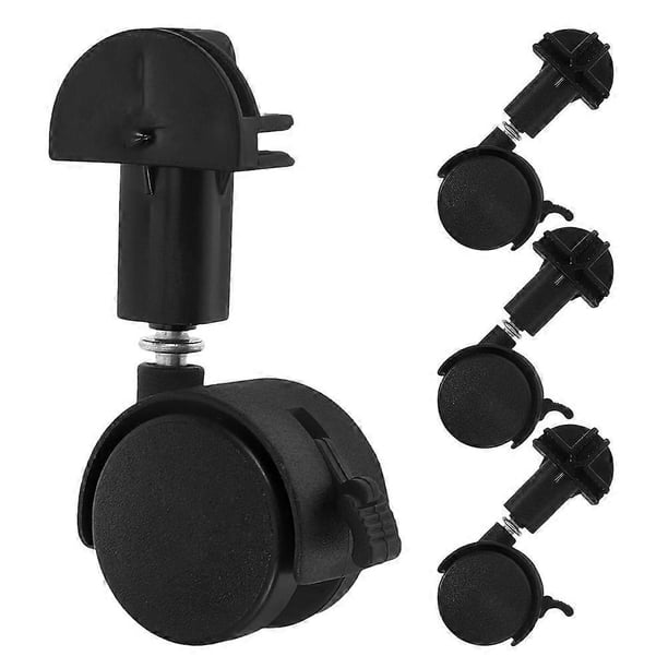4pcs Swivel Caster Wheels Replacement Furniture Casters Black Locking Casters For Baby Stroller Plastic Swivel Wheels For Furniture Office Chair Table