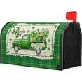 thumbnail image 3 of Happy St. Patrick''s Day Truck Magnetic Mailbox Cover,St. Pat''s Pickup Holiday Magnetic Mailbox Cover Standard Size 18x21in Green Buffalo Plaid Mailbox Wraps Post Letter Box Cover for Outside, 3 of 6