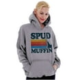thumbnail image 4 of Idaho Potato Land Spud Muffin Funny Unisex Plus Fleece Graphic Hoodie Brisco Brands 2X, 4 of 5