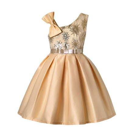 

Toddler Girls Dresses Kids Prints Sleeveless Party Hoilday Frocks Court Style Bowknot Princess Clothes Dresses For Girls