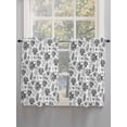 thumbnail image 5 of Black Coastal Bathroom Window Curtain, Coral Starfish Seaside Summer Beach Light Filtering Coffee Kitchen Curtains, Bedroom Living Room Curtains 2 Panel 84"x54", 5 of 6