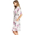 thumbnail image 3 of Love Stitch Women's Feminine Floral Knee Length Dress (S, Ivory), 3 of 5