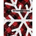 thumbnail image 5 of Pack of 2 Outdoor Pillow Covers, Winter Christmas Snowflake Red and Black Plaid Waterproof Square Throw Pillowcase Cushion Decorative Pillow Covers for Couch Patio Tent, 16x16 in, 5 of 6